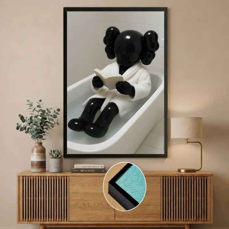 3-Piece Black & White Charm Decorative Artwork Set, Bathroom Decor Ideas, Home Decor Items for Bathroom & Home Decoration