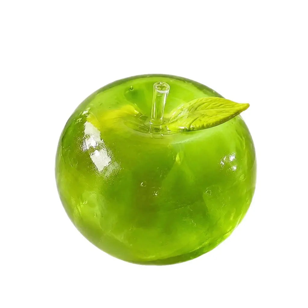 Crystal Apple Figurine, Soft and Smooth, Ultra-Thin Skin, Stress Relief Toy, Sensory Play, Desk Decor, Office Gift, Non-Edible, Desk Ornament, Desktop Ornaments, Desktop Decoration Ornament, Decoration Figure