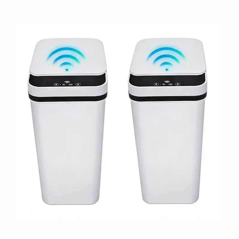 2.2 Gal Odor-Sealing Touchless Trash Can, ABS+PP Plastic Motion Sensor Smart Bin with Lid, Slim Waterproof Mini Can Bathroom Bins for Bedroom/Bath, Office