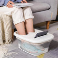 Portable Folding Foot Bath Tub with Massage Function, Space-Saving Design, Hanging No Power Needed, Home Bedroom Bathroom Accessory, Collapsible Foot Bath