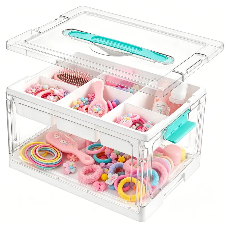 Vtopmart 1/2/4-Pack 24QT Transparent Multifunctional Storage Bin with Removable Trays, Adjustable Dividers, Flip Top & Lockable Lid, BPA-Free Dustproof Home Organizer for Art Supplies, Homeschool Needs, Preschool Use, TikTokShopFallDealsForYou