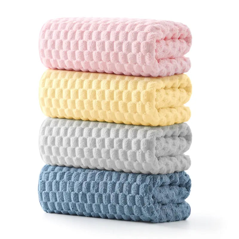 REDKISS 4-Pack 180g Microfiber Body Towels - Extra Large, Luxury Plush Waffle, Quick Drying Absorbent Multifunctional, Cold Wash Compatible for Bathroom, Spa