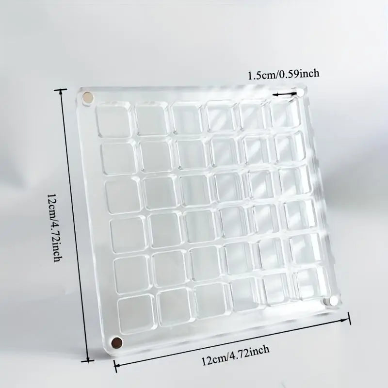 36-Grid Clear Shell Acrylic Display Box, Magnetic Transparent Storage Box for Shells, Home Decor, Gift for Collectors, Multi-Grid Organizer