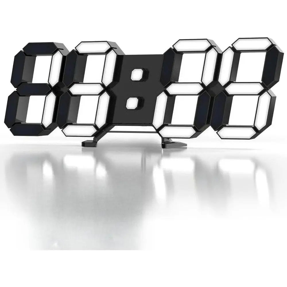 3D LED Digital Lighted Wall Clock with Night Light & Adjustable Brightness – 9-Inch Smart Desk Clock for Bedroom, Kitchen & Office (Time/Date/Temperature)