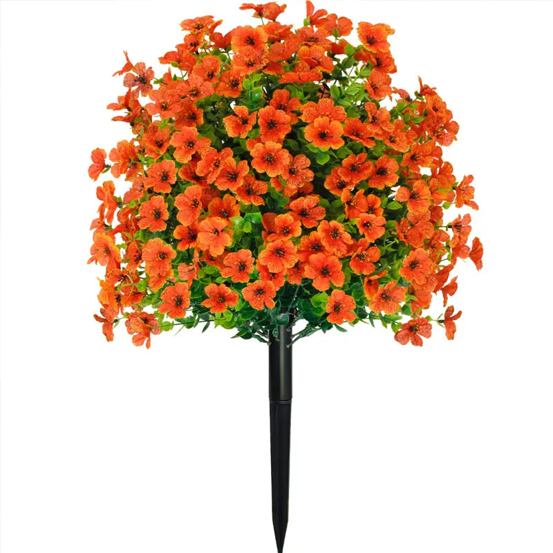 Lightweight Decorative Fake Daisy Bouquet - Colorful Plastic Daisies with Eucalyptus Leaves, Boxwood Greenery, Home Goods Decorative Plants for House Decor, Balcony, Outdoor Garden Porch Patio Accents