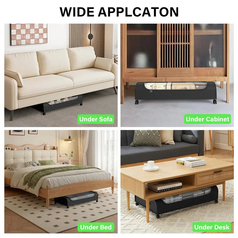 Under Bed Storage With Wheels, Under Bed Storage Containers, Under Bed Shoe Storage Organizer, Rolling Under Bed Metal Drawers For Clothes, Blankets