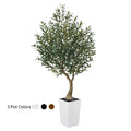VeriNatural 5/6FT Artificial Olive Tree UV Resistant with White Taper Planter for Indoor & Outdoor（VN137）【SummerVibes】