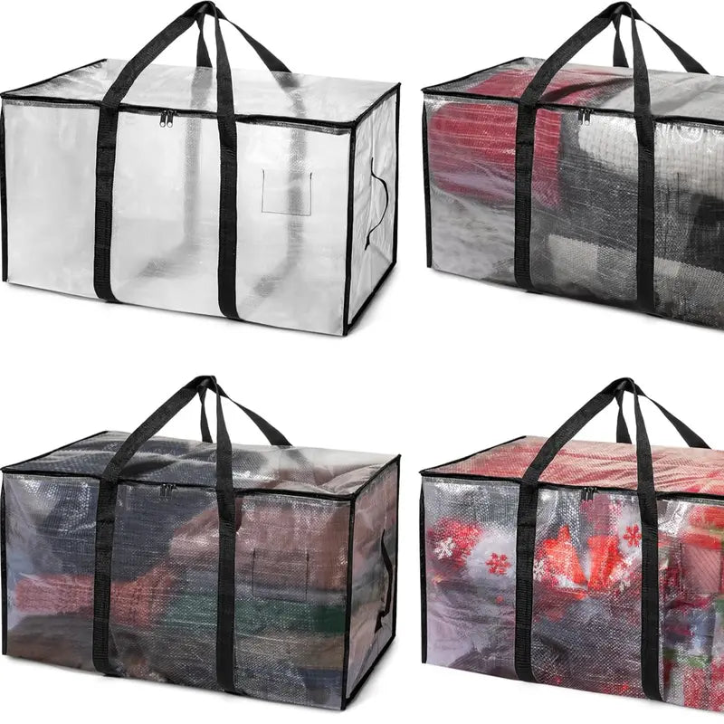 6 Pack Extra Large Moving Bags or Storage Bags Large Moving Heavy Duty Packing Bags with Zippers and Handles