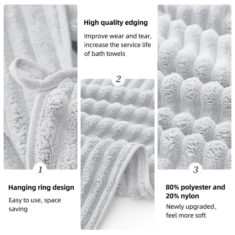 4 Pack Oversized Bath Towels Set - 35.43"x68.9" Extra Large Quick-Drying Microfiber - Ultra Soft Thin Bath Sheets for Spa, Gym, Travel & Home - Perfect Gift for Christmas,New Year,Valentine's Day, Family & Fitness Lovers