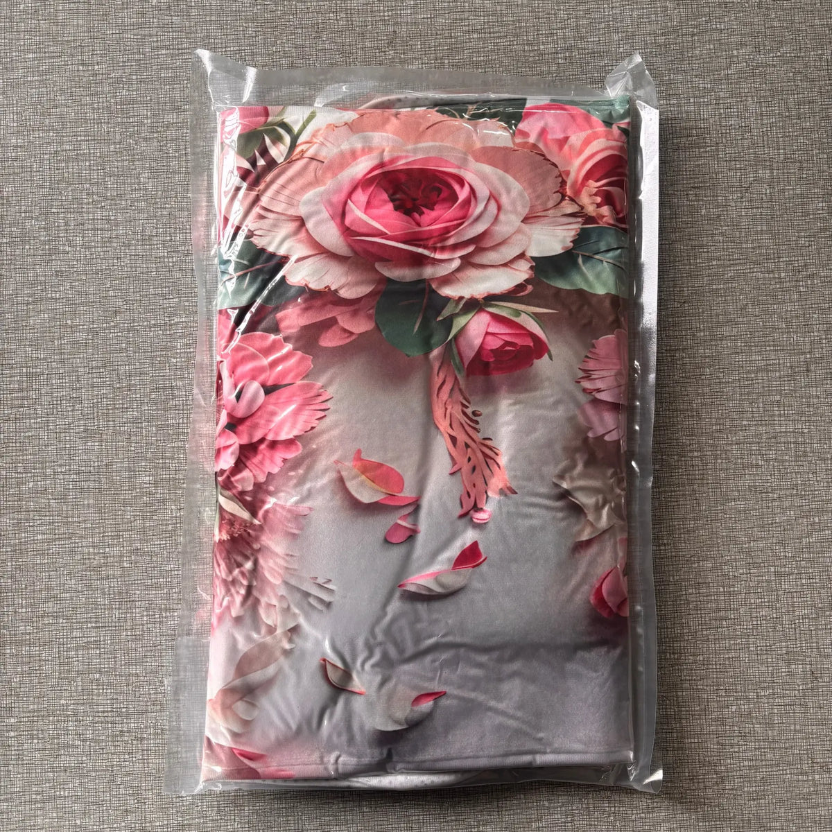 Floral Print Bathroom Decor Set, 1 Count Only Shower Curtain Or 4 Counts/set Including Shower Curtain & Toilet Mat & Bath Mat & Toilet Lid Cover, Home Goods