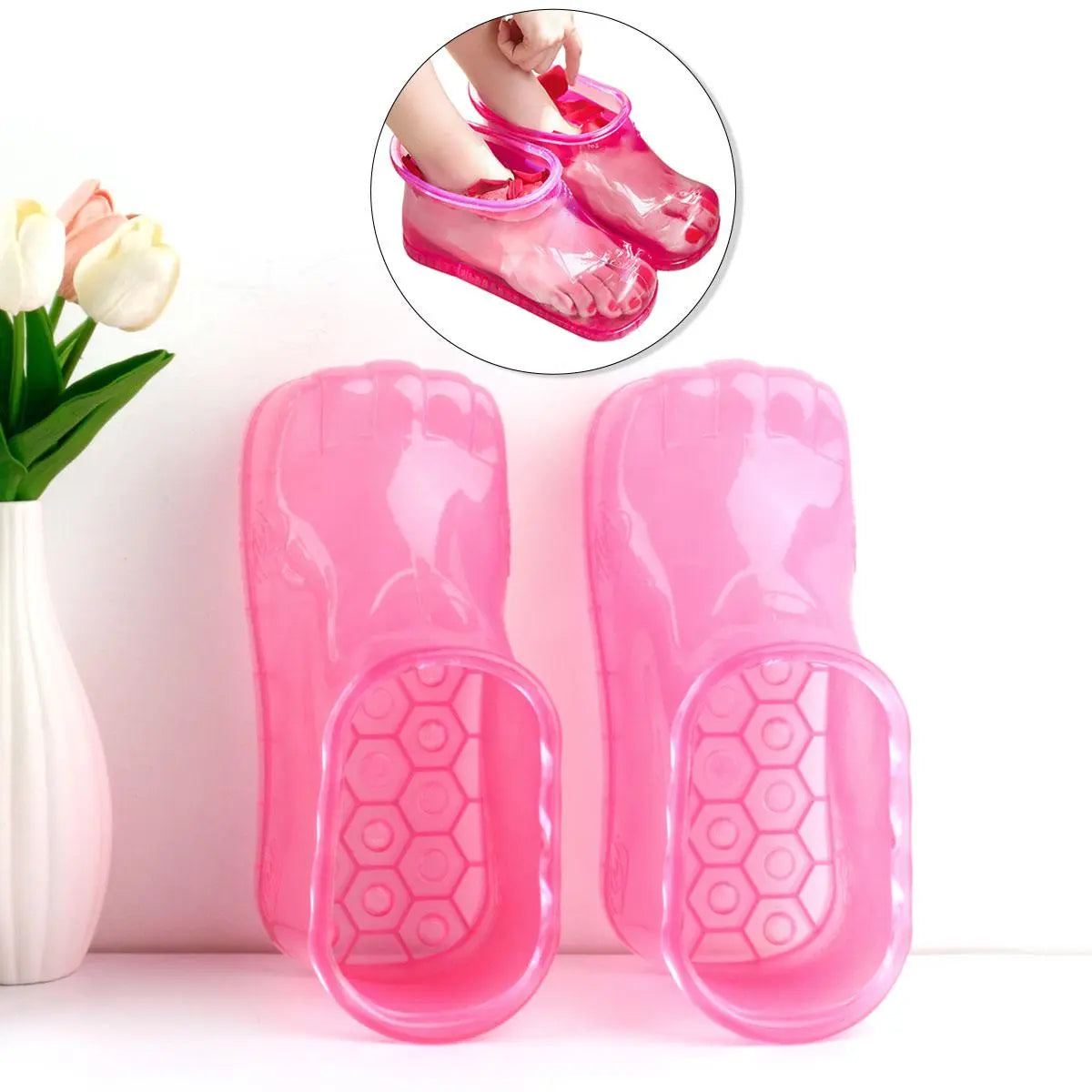 Portable Foot Spa Bathtub, 1 Pair Boot-Design Hot Massage Foot Bath Tub, Foot Bath Boots for Blood Circulation and Relaxation, Foot Bath Detox, Foot Spa with Heat, Foot Soaker Tub