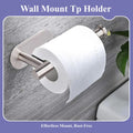 Self-Adhesive Wall-Mounted Toilet Paper Holder, Stainless Steel Toilet Paper Roll Dispenser (1 Count), Toilet Paper Holder for Bathroom and Kitchen, Toilet Paper Storage, Bathroom Accessories Organizer, Bathroom Space Saver