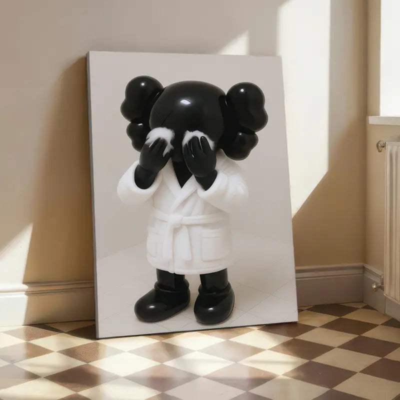 3-Piece Black & White Charm Decorative Artwork Set, Bathroom Decor Ideas, Home Decor Items for Bathroom & Home Decoration