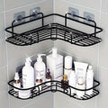 Stainless Steel Corner Shower Shelf - Rust-Proof, Double Groove Patch Stable, Wall-Mounted Bathroom Storage Rack, Suitable for Shampoo, Cosmetics Storage, Shower Caddies, Rustproof Shower Caddy, Bathroom Accessory