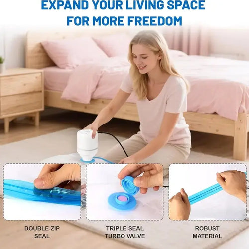15 Pack Vacuum Seal Bags for Clothes Storage with Rechargeable Pump,Compression Bags for Packing Travel Luggage and Closet Organization summerwins