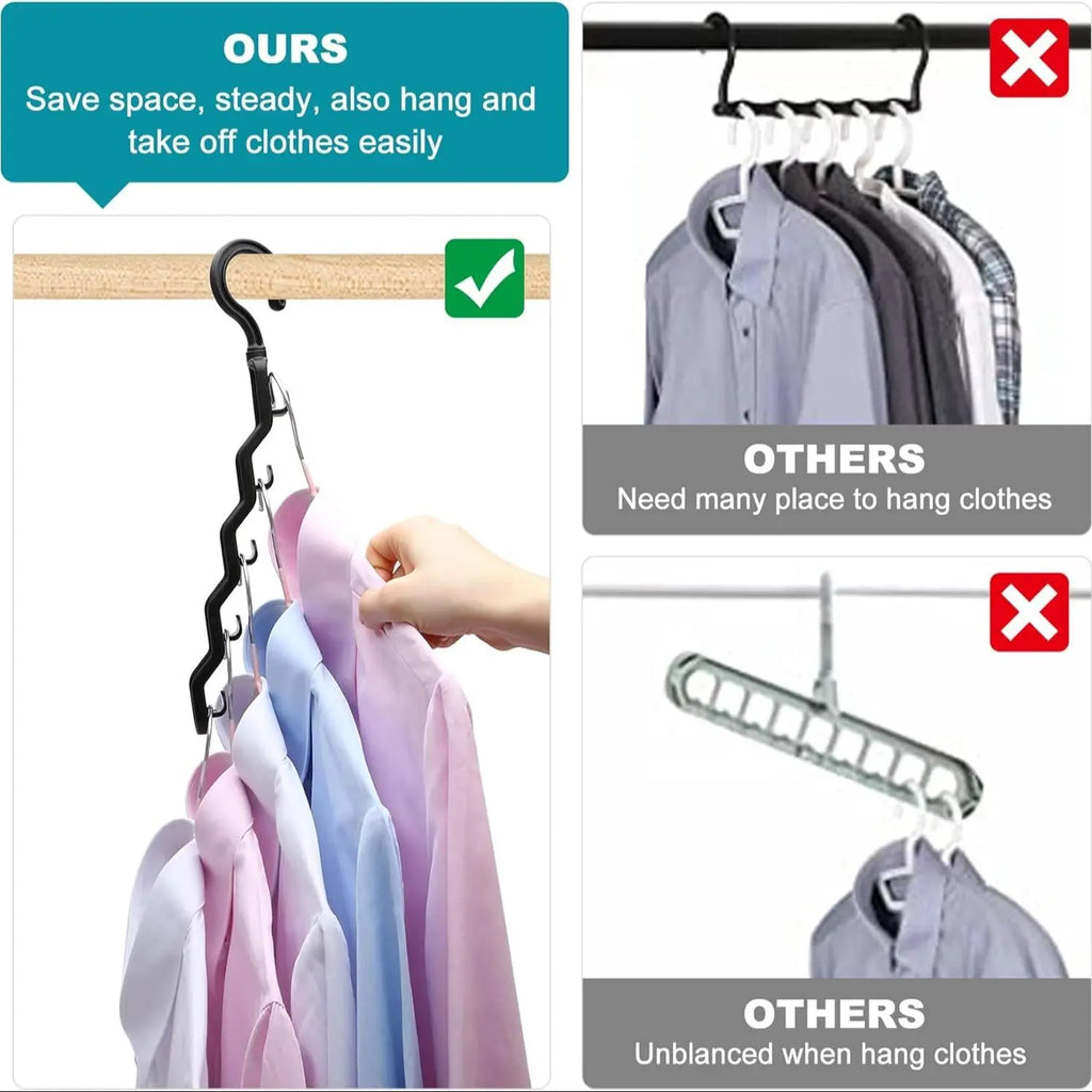 University Dorm Essentials, Closet Organizer & Storage Rack, Upgraded Clothes Hanger, 360° Rotating Hook, Space-Saving Home Must-Have, Closet Hangers