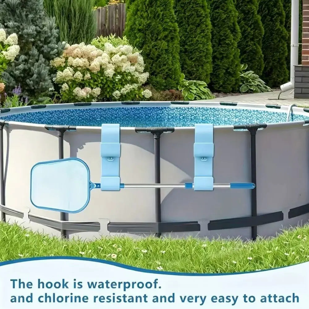 Outdoor Pool Storage Hook, Bright Blue, Easy Installation, Convenient Organizer for Phones, Keys & Sunscreen, Outdoor Hooks