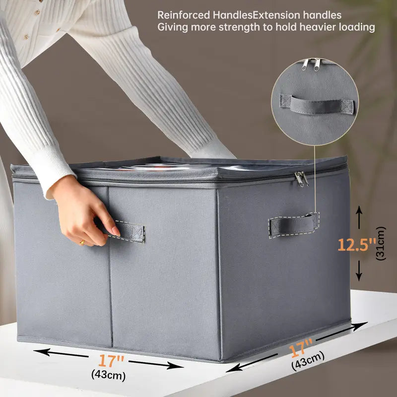 Durable Shoe Organizer Boxes, Dust Proof Fabric Shoe Storage Box with Adjustable Dividers, Compartments, Foldable Design, 8-16 Pairs Capacity, Bedroom Home Storage Organization Solution for Dorm Students