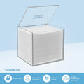 CLEAN SKIN CLUB Clear Acrylic Box for Clean Towels XL (NOT Included), Container For 50 Disposable Clean Towels XL, Face Towelettes Bathroom Counter Storage, Bin for Cleansing Facial Dry Wipes