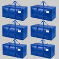 6-Pack of Extra-Large, Heavy-Duty Moving Bags—Waterproof storage bags with handles and zippers, foldable, ideal for college dorms and home storage. #TikTokShopBackToSchool