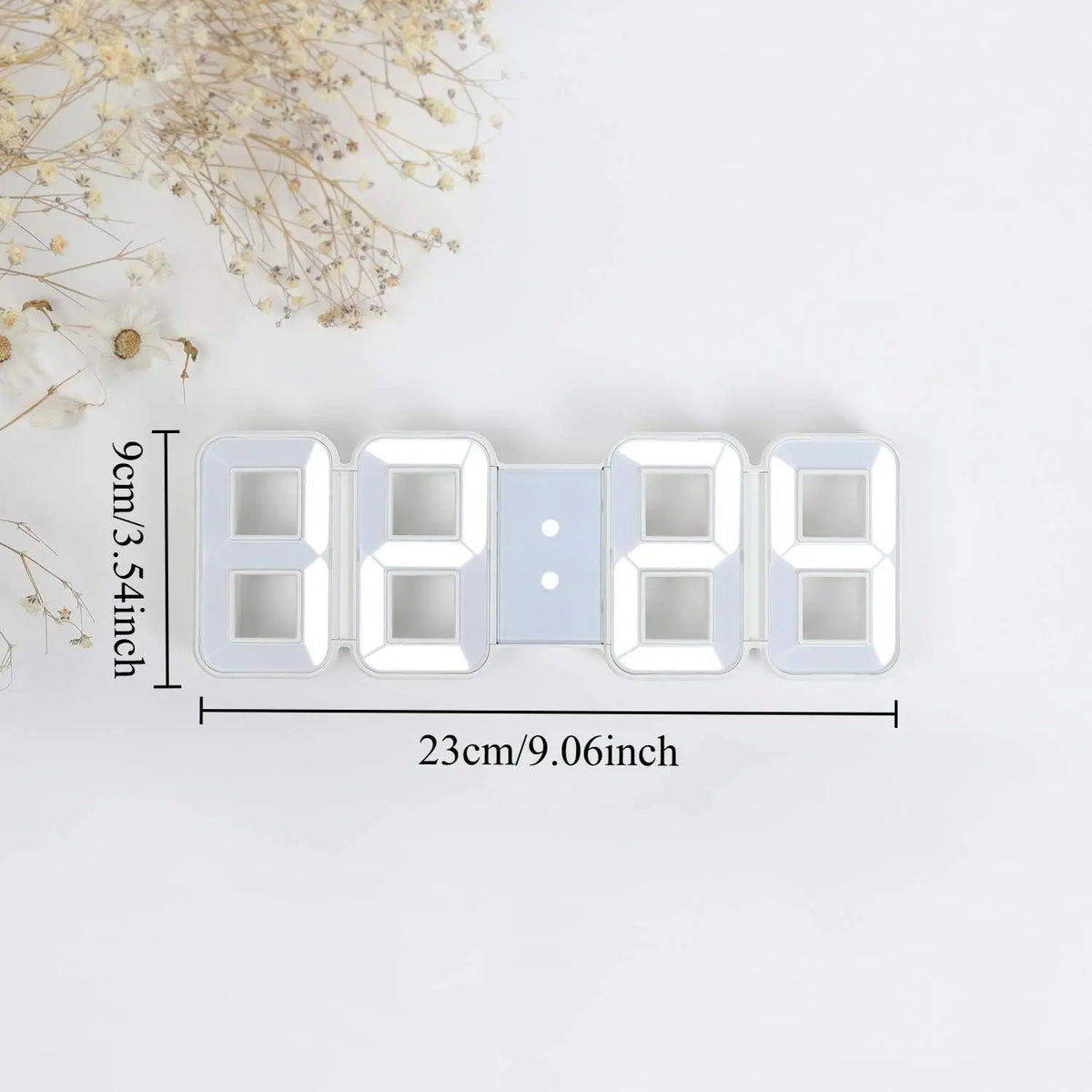 3D LED Digital Lighted Wall Clock with Night Light & Adjustable Brightness – 9-Inch Smart Desk Clock for Bedroom, Kitchen & Office (Time/Date/Temperature)