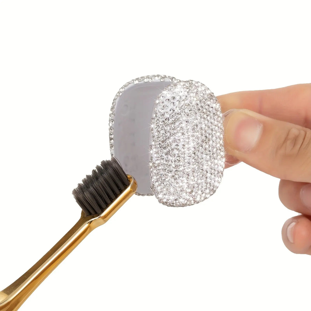 High-End Rhinestone Toothbrush Cover, Plastic Toothbrush Protector for Bathroom & Trave, Easy Storage, Essential Home Accessory
