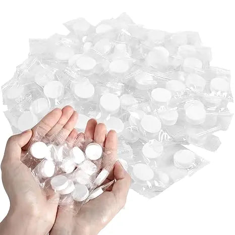 100 PCS Compressed Towel Tablets - Lightweight Soft Wipe, Soft Cleaning Disposable Item, Portable Camping Supply for Home, Travel, Lightweight Soft Towel