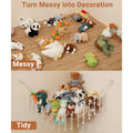 Plush Toy Hammock 60in Hangable Boho Stuffed Animal Corner Hanging Net Practical Cotton Organiser for Bedroom Nursery Decoration Ornaments