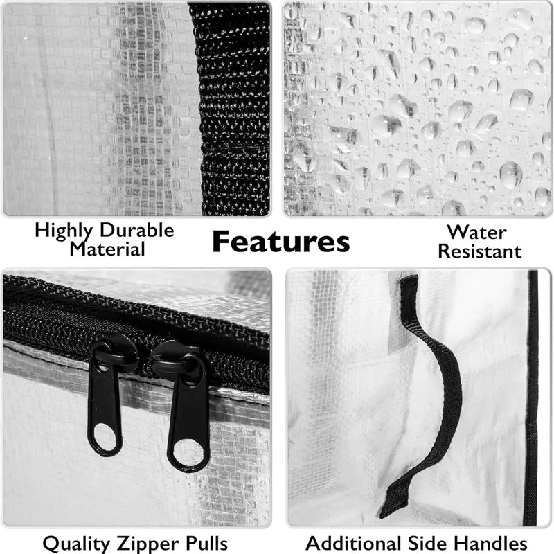 6 Pack Extra Large Moving Bags or Storage Bags Large Moving Heavy Duty Packing Bags with Zippers and Handles