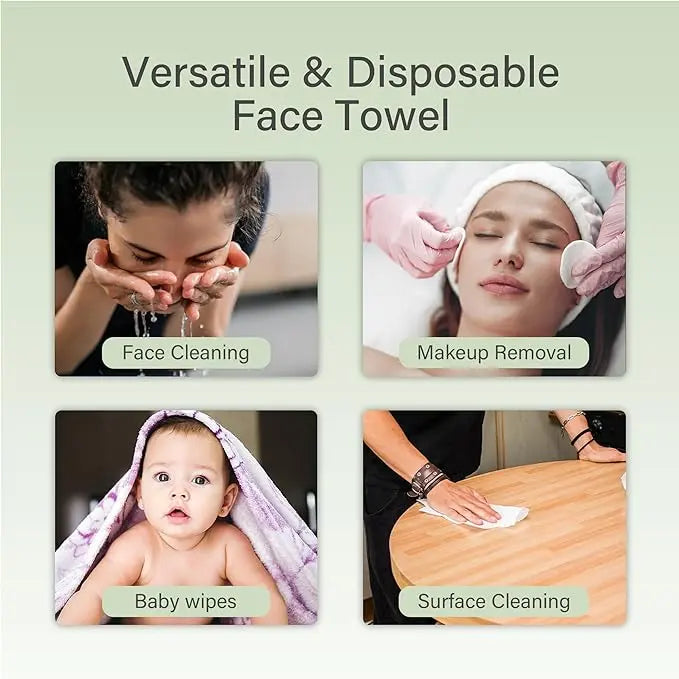Unifree Compressed Towel Tablets - XL Soft, Eco-Friendly, Biodegradable Plant Fiber Disposable Face Towels - Individually Wrapped, Portable, Multi-Purpose for Travel, Camping, Hotel Stays,