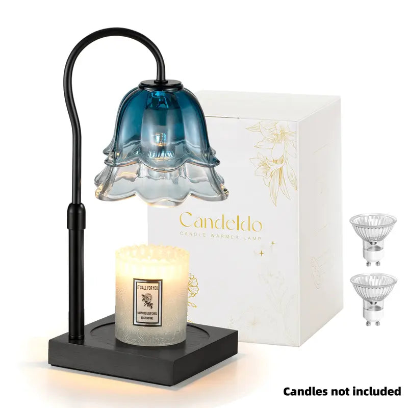 Candle Warmer Lamp, Lily of the Valley Flower Lamp, Height Adjustable with Timer, 2 Bulbs Included, Flameless Fragrance Lamp for Home Bedroom Decor, Ideal Gift for Mom Birthday