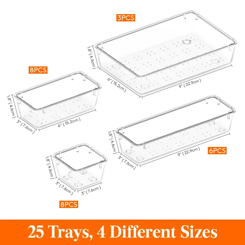 Lifewit Vanity Drawer Organizer for Makeup, Jewelry & Gadgets (Silicone Tabs Not Included) – Portable Storage for Bedroom & Bathroom Organization Storage Plastic #SummerVibes summerwins #DealsForYouDays