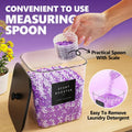 3+1 Pack Laundry Pods Container, Clear Laundry Room Organization Containers, Large Laundry Detergent Powder Storage Containers with Black Lids & Labels, Laundry Pods Holder for Scent Booster