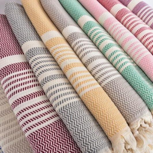 Custom Cotton Turkish Towel, Striped Beach Towel, Personalized Bath Towel, 40x71 Inch Peshtemal, Pool Towel, Travel Gift