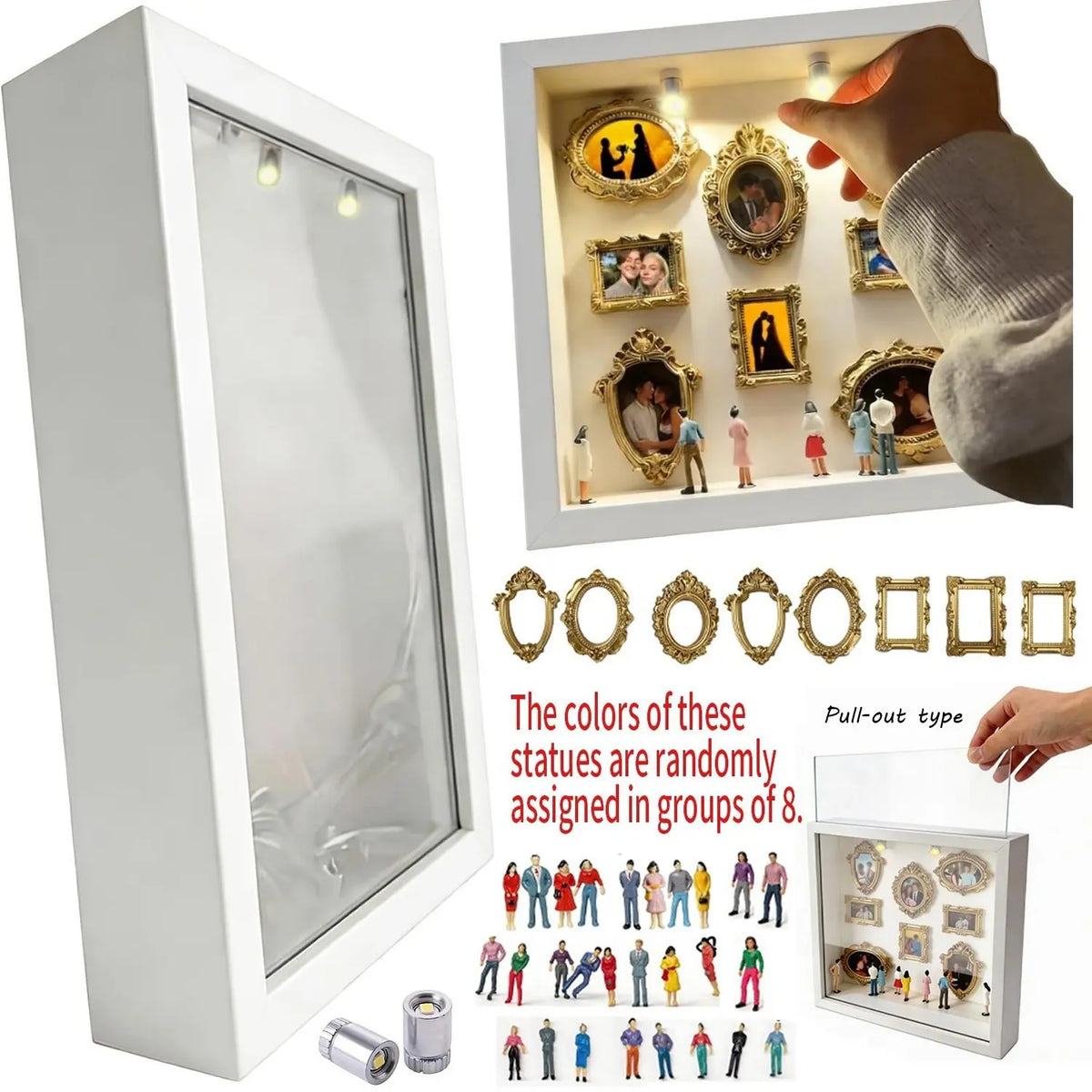 DIY Christmas Pull-Through Museum Silhouette Box Kit, Custom Photo Display, Mini Statues, Unique Memorial Decor, Winter New Year Gift, Framed Home Decoration #GLOBAL PICKS