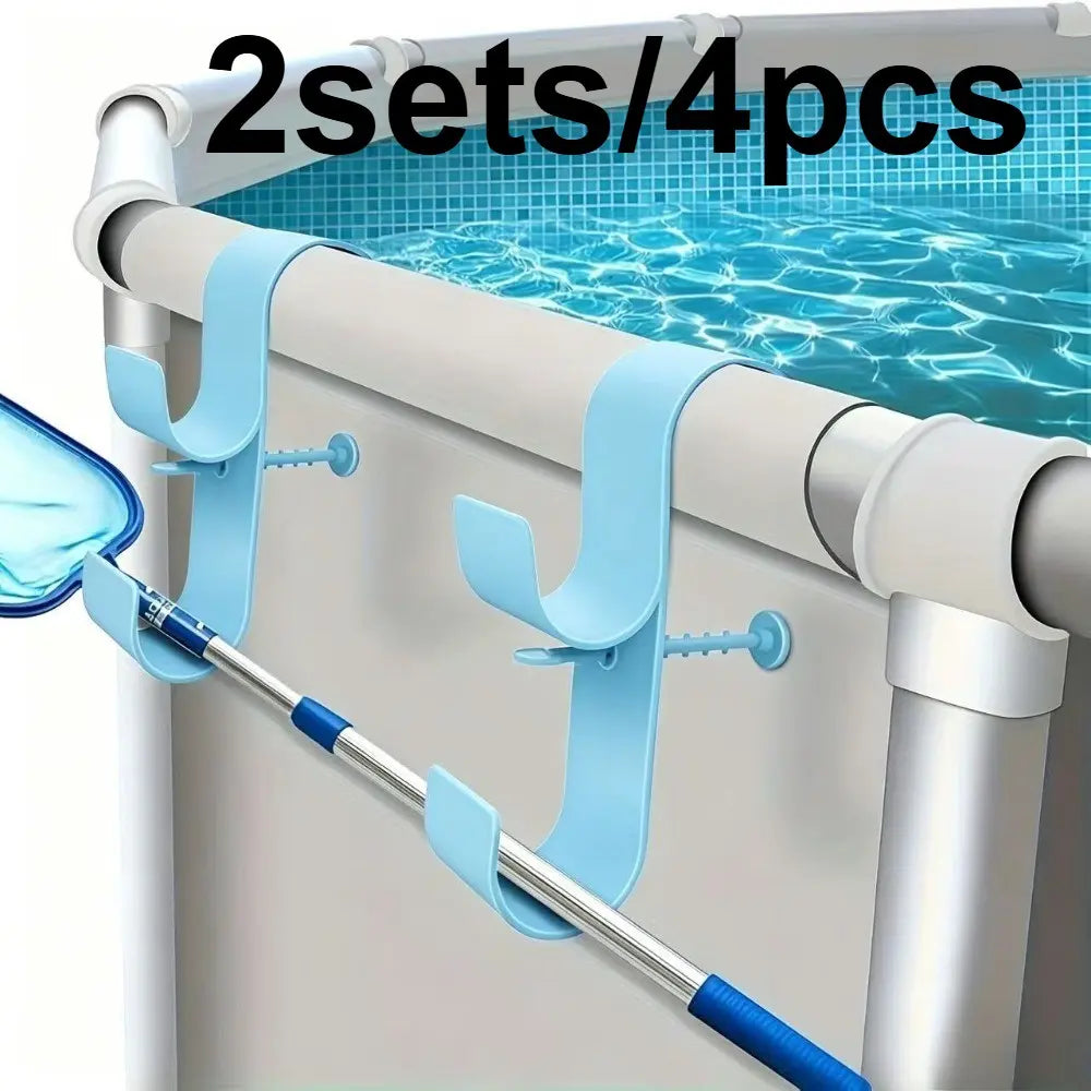 Outdoor Pool Storage Hook, Bright Blue, Easy Installation, Convenient Organizer for Phones, Keys & Sunscreen, Outdoor Hooks