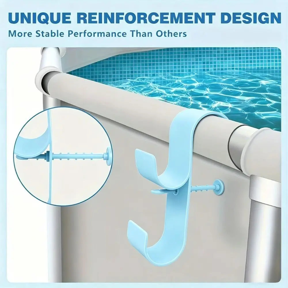 Outdoor Pool Storage Hook, Bright Blue, Easy Installation, Convenient Organizer for Phones, Keys & Sunscreen, Outdoor Hooks