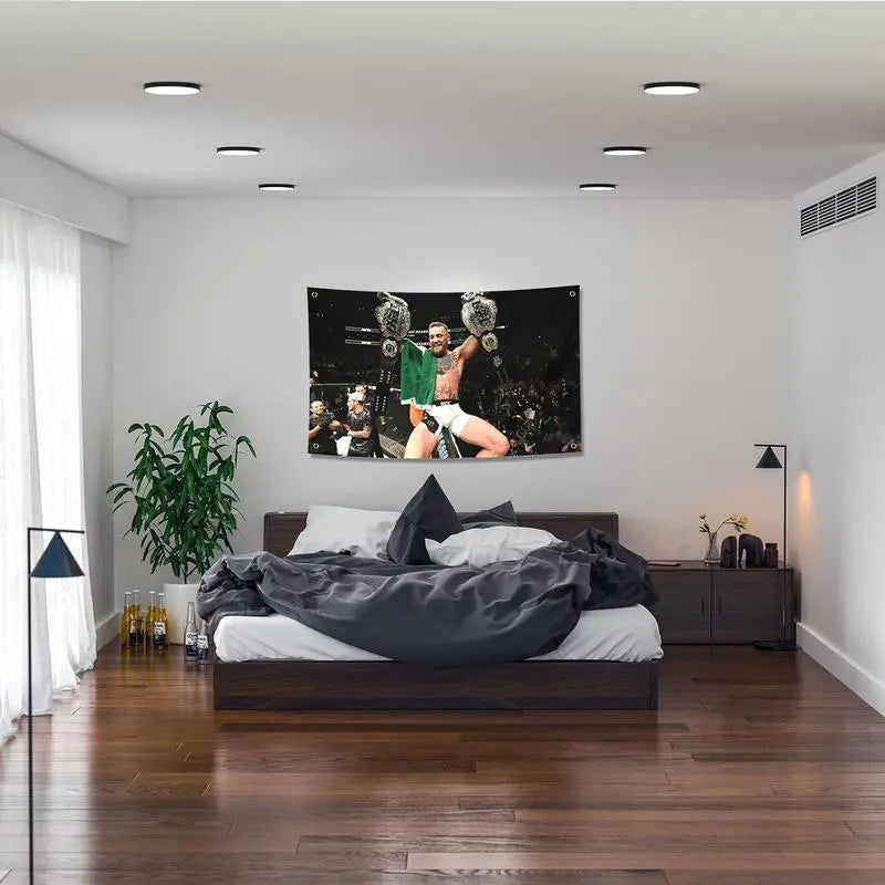 Conor McGregor Boxing 3x5FT Flag Funny Poster Durable Man Cave Wall Flag for College Dorm Room Decor Banners Ornaments Decoration Print