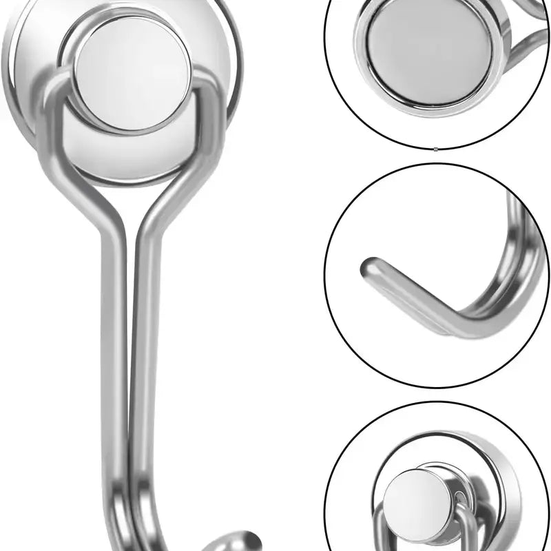 8/16 Pack Swivel Swing Magnetic Hooks 30LBS – Strong Neodymium Hooks for Cruise Cabins, Kitchen, Fridge & Other Magnetic Surfaces, Cruise Essentials 2026