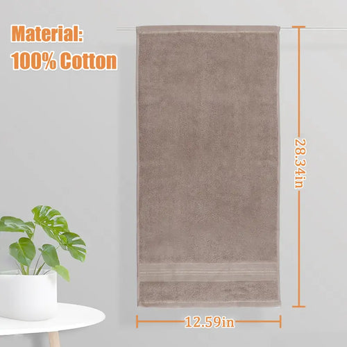 12.59×28.34 inch Pure Cotton Hand Towels, Soft Fluffy Highly Absorbent Skin-Friendly Quick Dry Towels, No Fading No Linting, Multi-use for Bathroom Gym Spa Camping Home Travel Ideal Gift