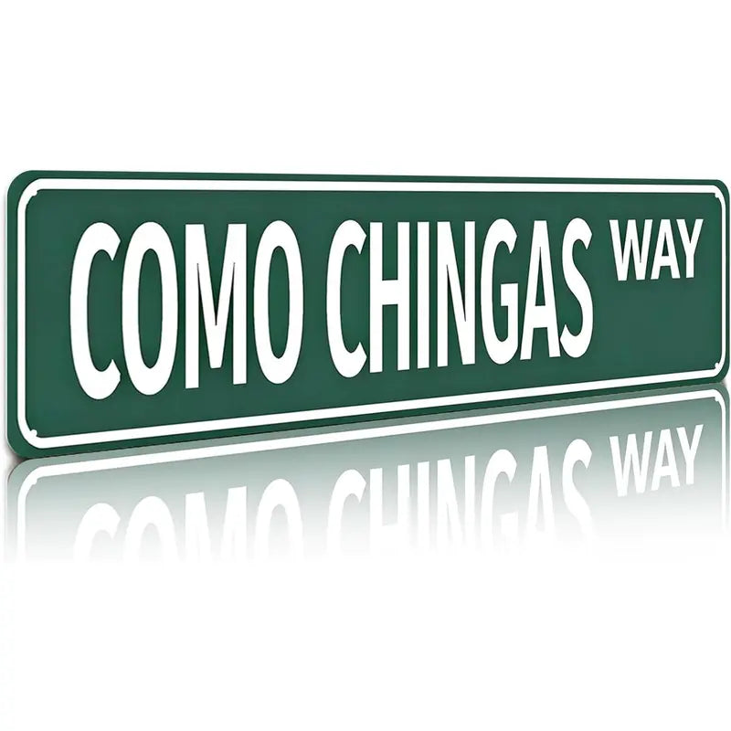 16x4 in Sturdy Lightweight Plain Aluminum Metal Rectangle Sign with Screws - Como Chingas Way Funny Spanish Wall Art, Home Decor for Wall, Holiday Gift Idea for Bold Humor Enthusiasts
