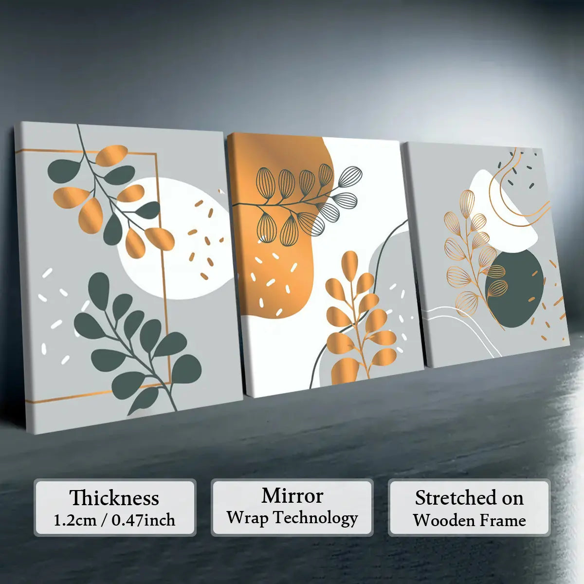 3-count wooden frame canvas, geometric pattern design abstract three-panel decorative poster, office poster, home decoration, Modern home decor, family poster, modern wall art, Aesthetic Wall Decor, Wall decor pictures, Artwork For Walls