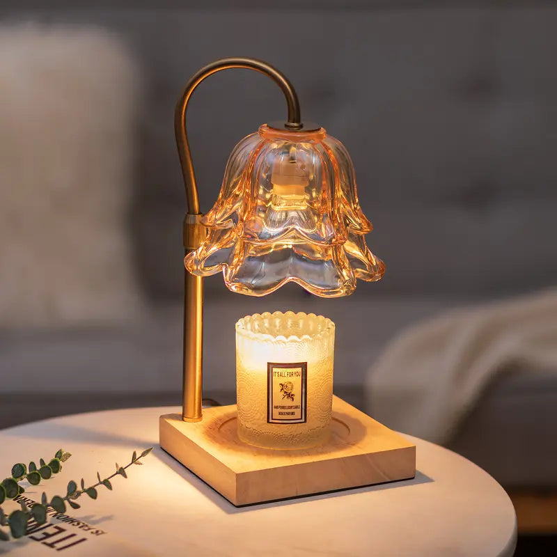 CANDELDO Flameless Candle Stand Lamp - Adjustable Height, Timer-Equipped, 2 Bulbs Included, Soft Light for Cozy Corners, Apartment Accessories, Room Decor for Women, Birthday Gift Ideas