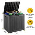 BIFANUO Durable Rattan Pattern Resin Plastic Outdoor Storage Box with Lid - 31/50 Gal, Lockable Snap-Closure Organiser, Side Table for Patio Use, Storage Organization, Home Improvement Needs