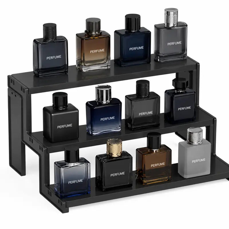 Lifewit 3-Tier 4-Tier Plastic Cologne Organizer Racks - Makeup Organizer for Men’s Colognes & Women’s Perfumes, Things for Rooms, Bathroom Counter & Bedroom Dresser Storage Holder