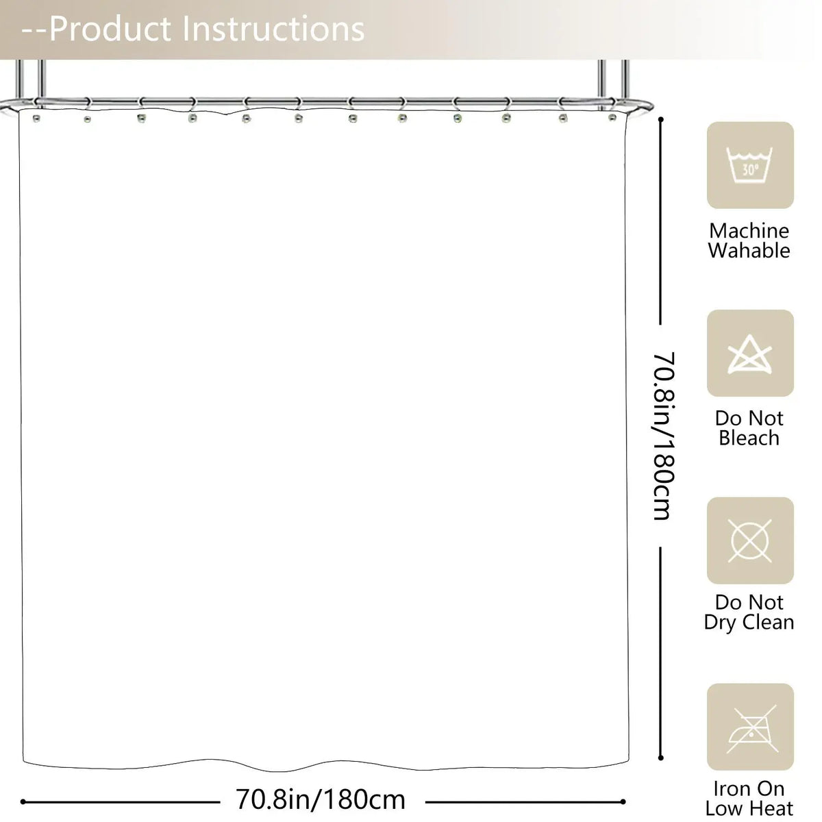 Cat & Plants Pattern Decorative Pretty Shower Curtain, Cute Cartoon Animal Pattern Bathroom Curtain with 12pcs Hooks, Ideal for Home Dormitory Hotel Bathroom Decor