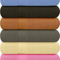 QUBALINENZ 100% Cotton Bath Towels – 27x54 inch, 6-Pack – Lightweight, Quick-Drying, Budget-Friendly Everyday Towels (Multi Color)
