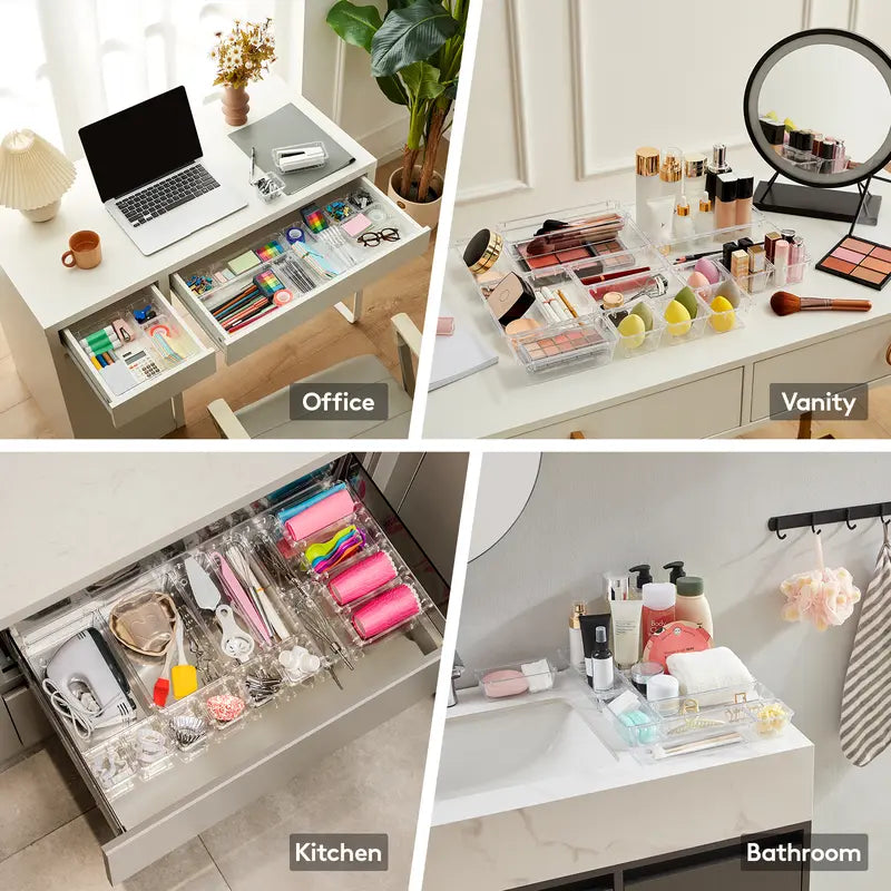 Lifewit Vanity Drawer Organizer for Makeup, Jewelry & Gadgets (Silicone Tabs Not Included) – Portable Storage for Bedroom & Bathroom Organization Storage Plastic #SummerVibes summerwins #DealsForYouDays