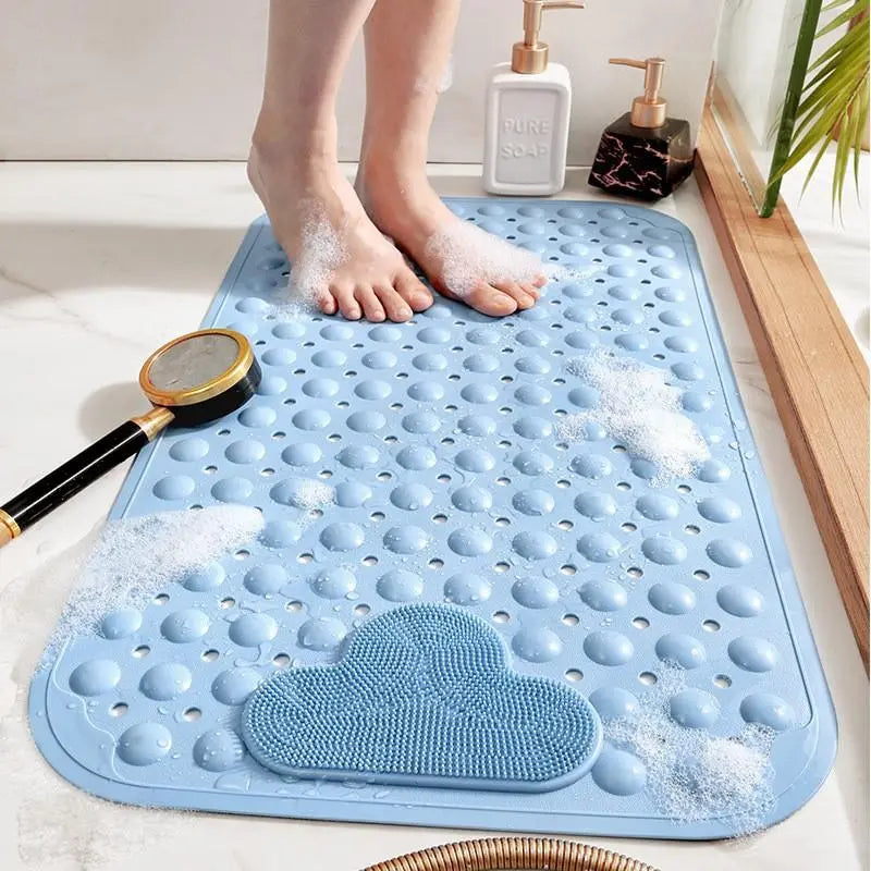 Non-Slip Soft Quick-Drying Bath Mat with Massage Bubble, 1 Count Bathroom Mat, Bath Mats for Bathroom, Nonslip Shower Mat, water absorbent bathmat, Fashionable Water Absorbent Decor Mat for Home and Hotel #GLOBAL PICKS