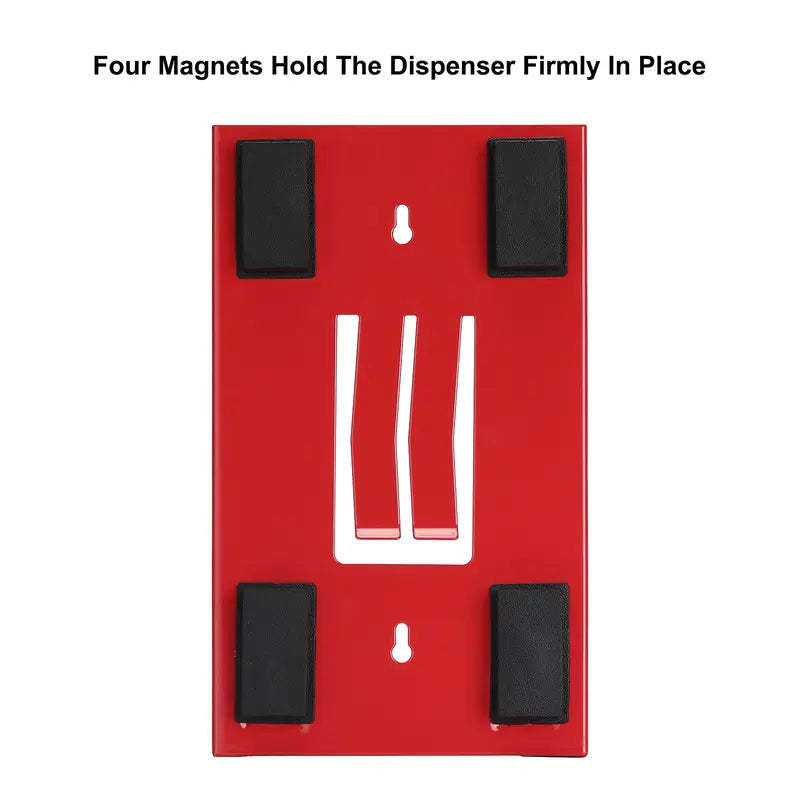 Mayouko 2-Pack Powder-Coated Magnetic Glove & Tissue Dispenser, Black & Red, 8LB Capacity, Wall-Mount Tool Organizer with Containers for Organizing Shop Ferrous Surfaces, Interior Bin Solution